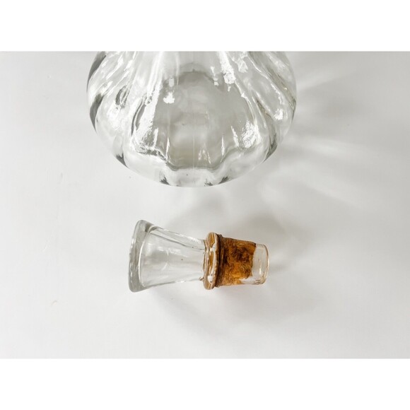 Vintage 1950s Anchor Hocking Clear Glass Oil Vinegar Cruet Syrup Bottle  Stopper - Picture 2 of 5